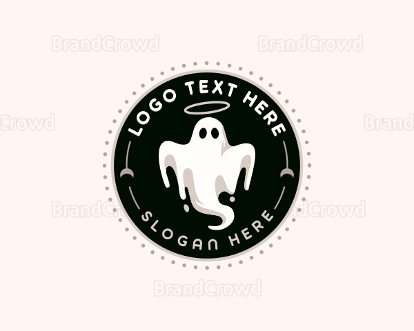 Spooky Halloween Ghost Logo