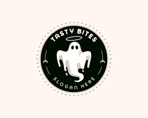 Spooky Halloween Ghost Logo