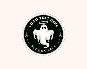 Spooky Halloween Ghost Logo