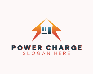 Lightning Bolt Power House logo design