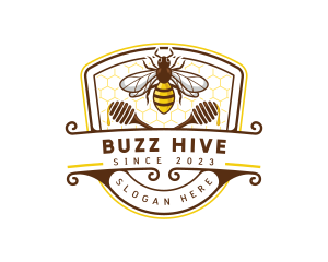 Hive - Bee Honeycomb Hive logo design