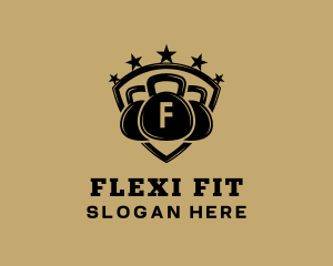 Gym Kettlebell Fitness Sport logo design