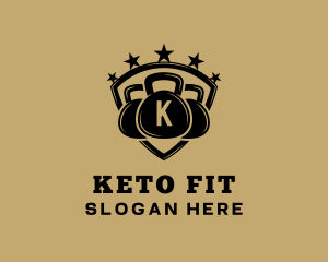 Gym Kettlebell Fitness Sport logo design