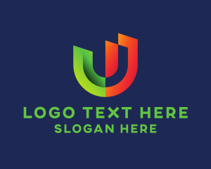 Creative Business Letter U  logo design
