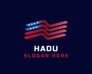 Waving Politics Flag Logo