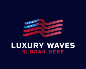 Waving Politics Flag logo design