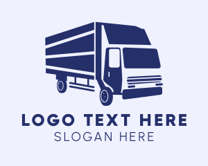 Courier - Box Truck Delivery logo design