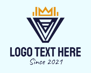 Coronation - Royal Crown Letter V logo design