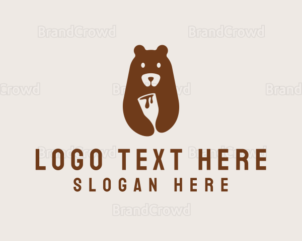 Bear Kombucha Drink Logo