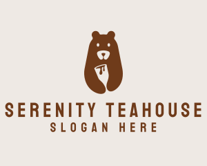 Bear Kombucha Drink  logo design