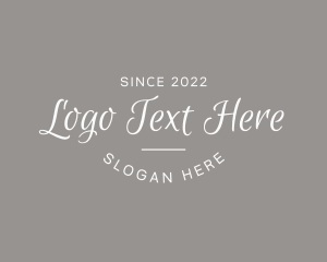 Elegant Script  Wordmark Logo