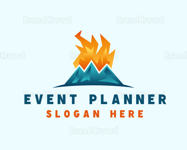 Gas Flame Mountain Logo