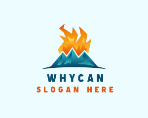 Gas Flame Mountain  Logo