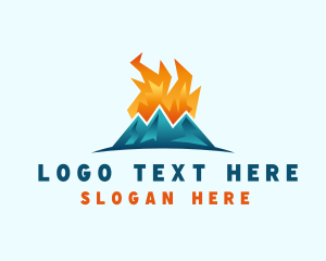 Gas Flame Mountain  Logo
