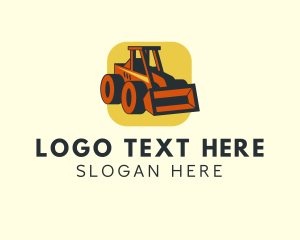 Road Construction - Construction Front Loader logo design
