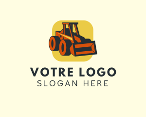 Construction Front Loader logo design