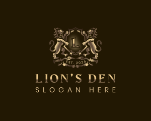 Premium Lion Crest logo design