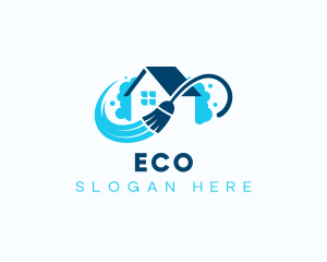 Sanitary - Housekeeping Broom Cleaning logo design