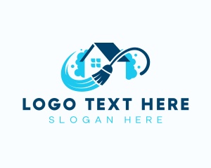 Bubble - Housekeeping Broom Cleaning logo design