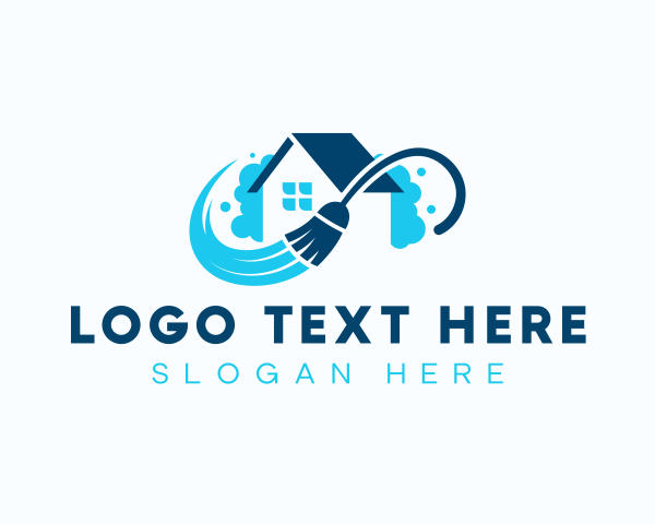 Cleaner - Housekeeping Broom Cleaning logo design