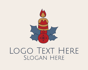 Christmas Candle Decoration  Logo