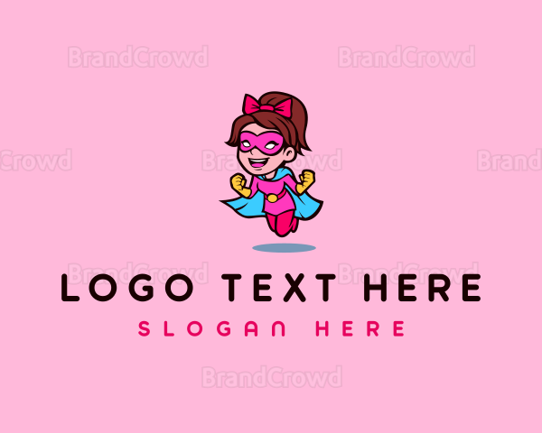 Bow Girl Superhero Logo