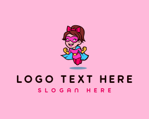 Bow Girl Superhero  Logo