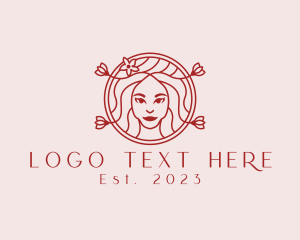 Girly - Flower Organic Cosmetics logo design