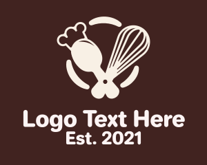 White - Kiddie Baking Tools logo design