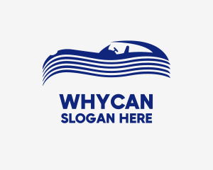 Car Care - Blue Car Waves logo design