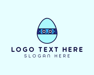 Cartoon - Egg Robot Toy logo design