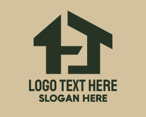 Wooden Housing Property Logo