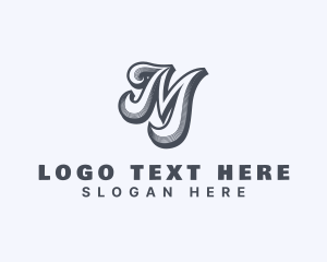 Fancy - Cursive Event Letter M logo design