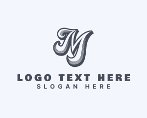 Script - Cursive Event Letter M logo design