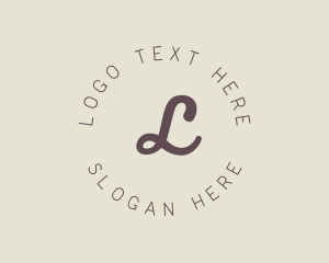 Hipster - Round Business Cursive Boutique logo design