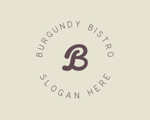 Round Business Cursive Boutique logo design