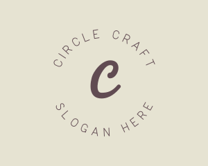 Round Business Cursive Boutique logo design