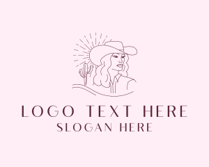 Saloon - Western Cowgirl logo design