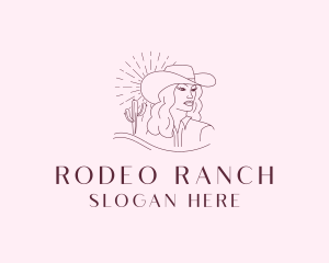 Cowgirl - Western Cowgirl logo design