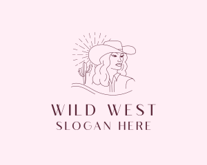 Western - Western Cowgirl logo design