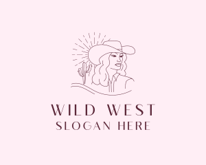 Western Cowgirl logo design