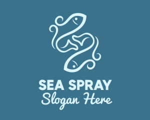 Aquatic Sea Fishery logo design