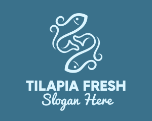 Tilapia - Aquatic Sea Fishery logo design