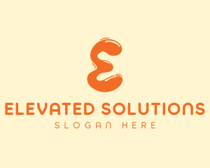 Liquid Soda Letter E logo design