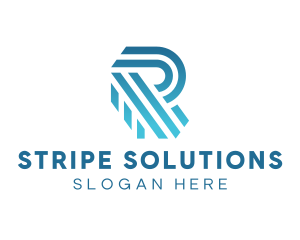 Stripe - Business Stripe Letter R logo design