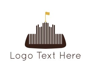 Comb - Barber Comb Castle logo design