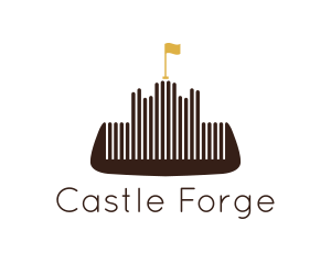 Barber Comb Castle logo design