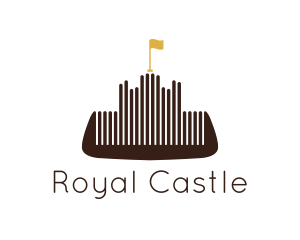 Castle - Barber Comb Castle logo design