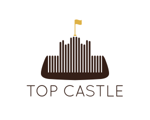 Barber Comb Castle logo design