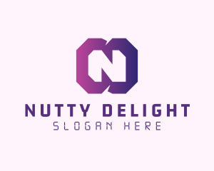 Gradient Letter N logo design